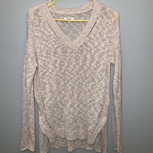 Blush side-slit sweater